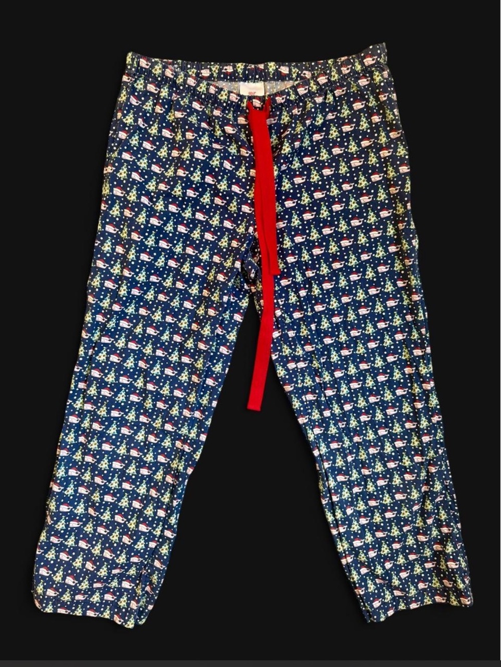 Vineyard Vines Coastal Holiday Christmas Santa Whale Pajama Lounge Pants XS⁠
